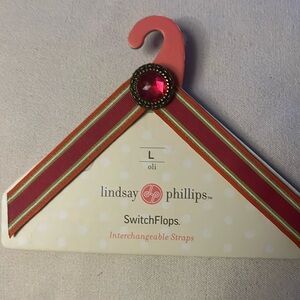 New on card Lindsay Phillips Switch Flops Straps